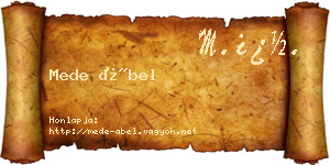 Mede Ábel névjegykártya