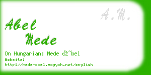 abel mede business card